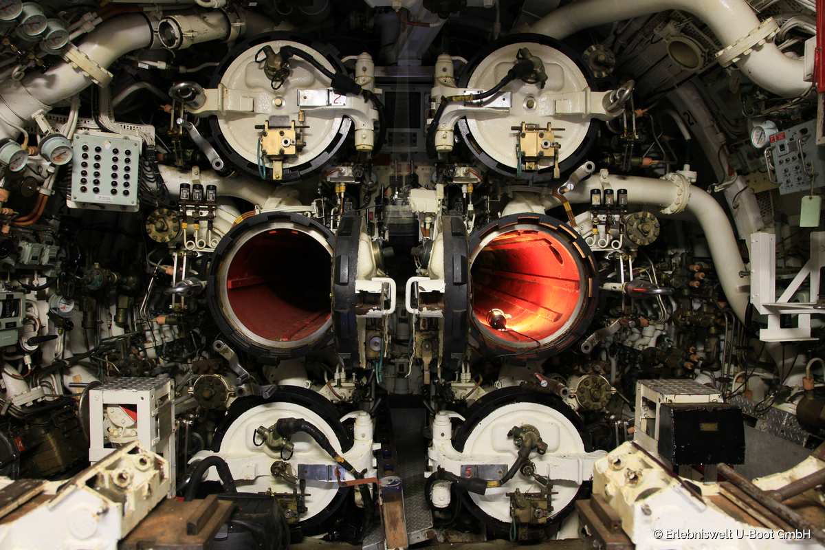 Torpedoraum im Inneren des U-Bootes