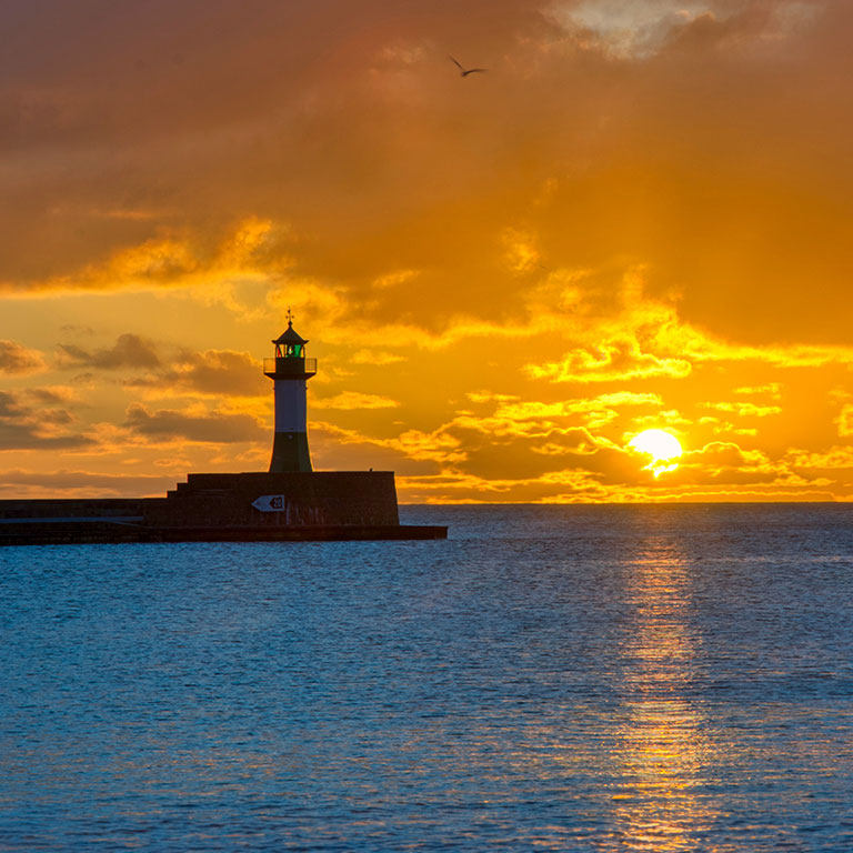Der Sassnitzer Leuchtturm auf Rügen